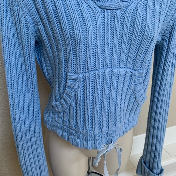 Light Blue Crop Sweater - Picture 2 of 7